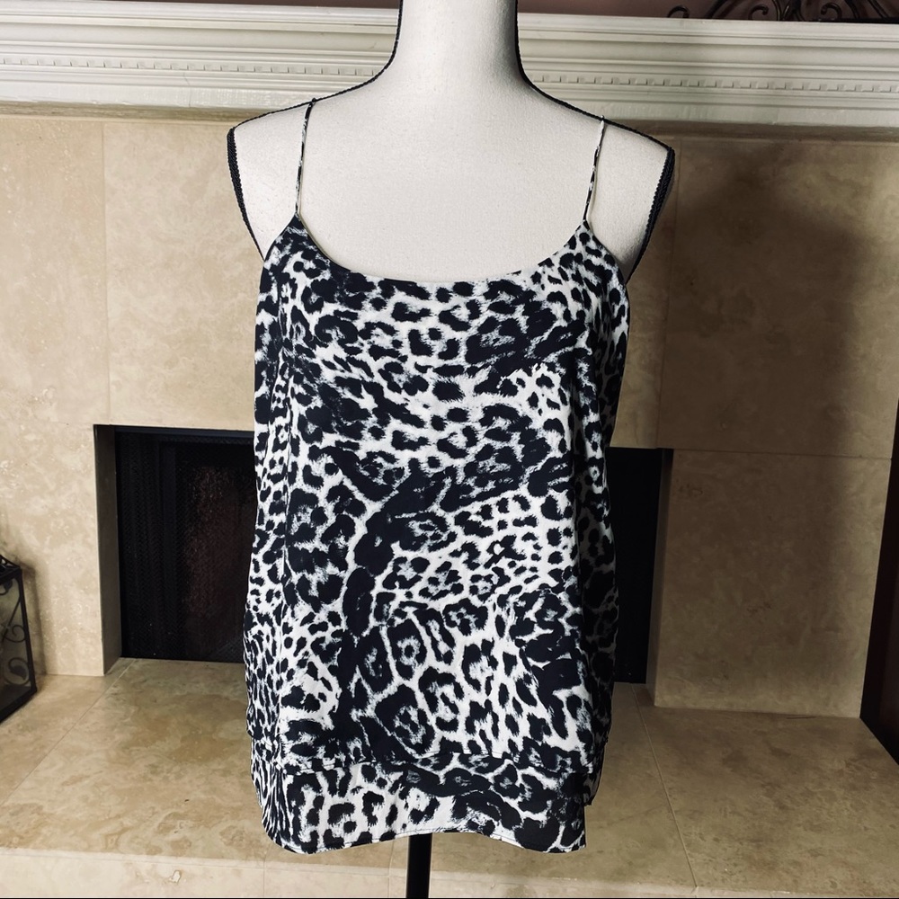 Rachel Zoe Leopard Print spaghetti strap top S